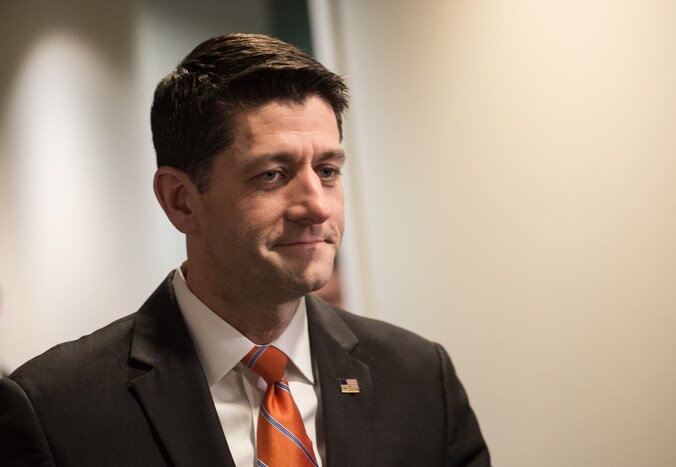 Voorzitter van het Huis van Afgevaardigden, Republikein Paul Ryan.