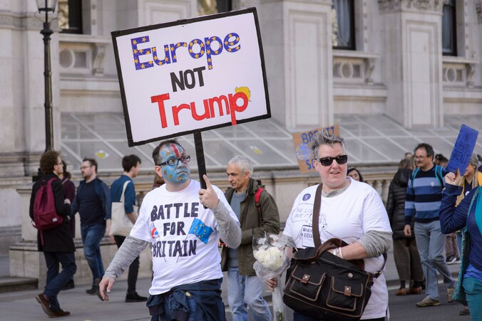 Anti-Brexit-demonstranten in Londen.