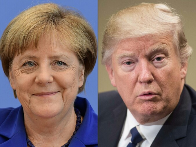 Angela Merkel en Donald Trump ontmoetten elkaar eerder deze maand in Washington, maar eerdere berichten dat Trump Merkel toen een factuur voorlegde, worden nu door de Duitse overheid tegengesproken.