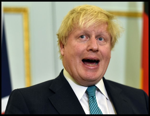 De Britse minister van Buitenlandse Zaken Boris Johnson vandaag.