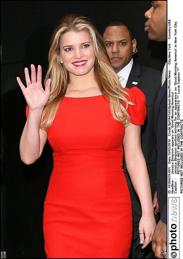 Ook Jessica Simpson heeft veeleer een appelvormig figuur