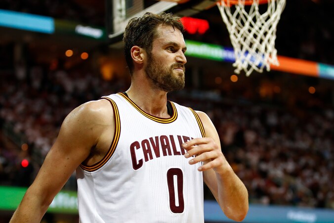 Kevin Love maakte 27 punten en pakte elf rebounds voor de Cavaliers.