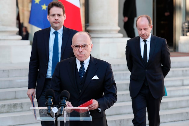 De Franse premier Bernard Cazeneuve vandaag op het Elysée
