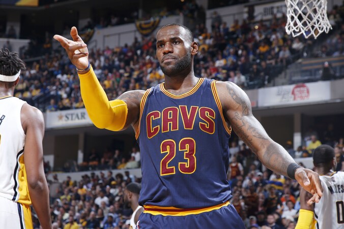 LeBron James was alweer op de afspraak voor de 'Cavs'.