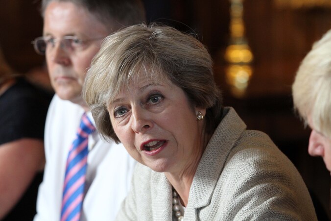De Britse premier Theresa May.