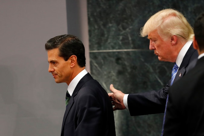 Nieto en Trump bij een eerdere ontmoeting in augustus vorig jaar.
