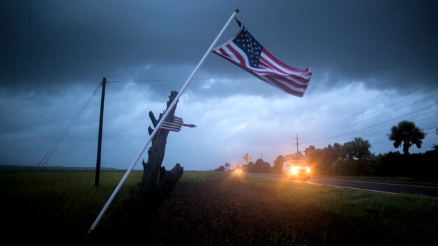Harde wind en regen teisterden de kust van Florida