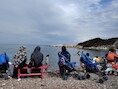 Vluchtelingen op het Griekse eiland Lesbos.