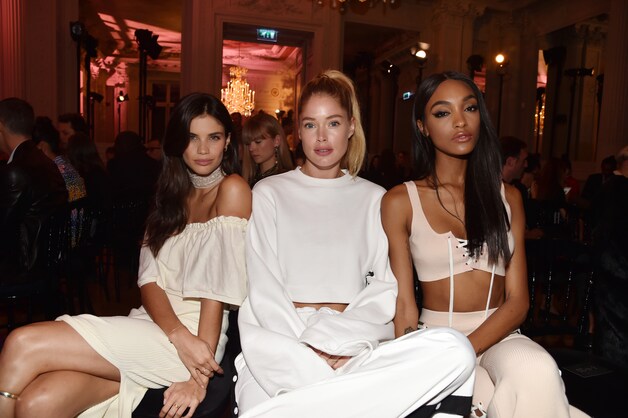 Sara Sampaio, Doutzen Kroes en Jourdan Dunn bij Fenty x Puma.