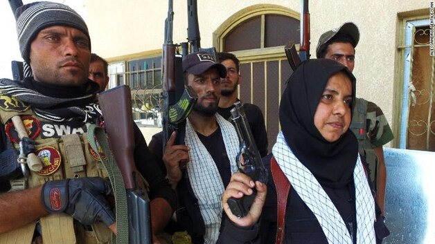 Wahida Mohamed in Shirqat eerder deze week.