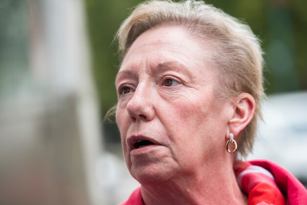 Pia Desmet, federaal secretaris van de socialistische vakbond BBTK.
