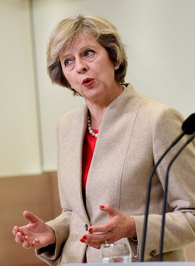 De Britse premier Theresa May