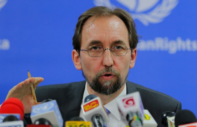 Commissaris voor de mensenrechten van de Verenigde Naties Zeid Ra'ad al Hussein.