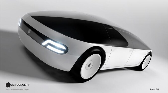 De Apple conceptcar, ontworpen door Aristomenis Tsirbas.