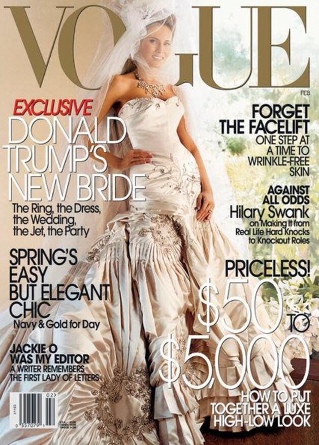 Melania voor de lens van topfotograaf Mario Testino voor Vogue