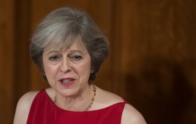 De Britse premier Theresa May.
