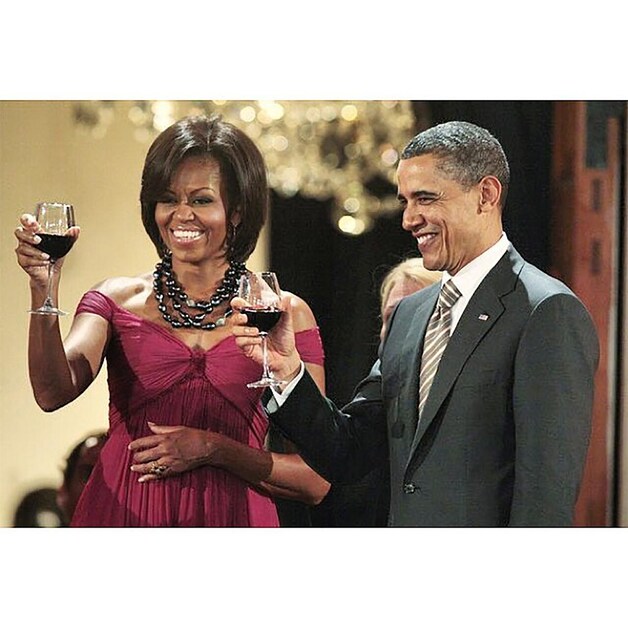 Michelle Obama in een ontwerp van Sohpie Theallet.
