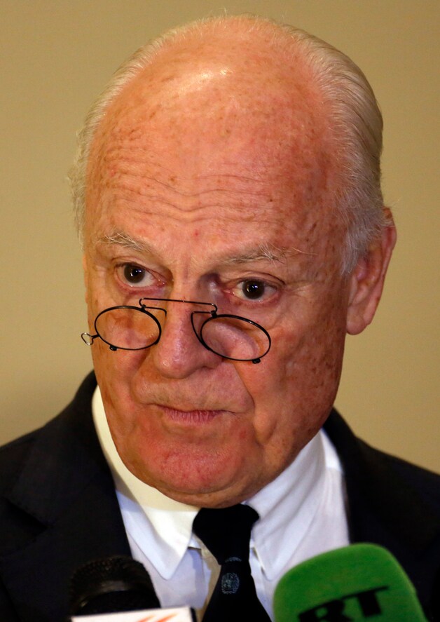 De speciale gezant van de VN Staffan de Mistura.