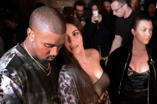 Kanye West en zijn vrouw Kim Kardashian.