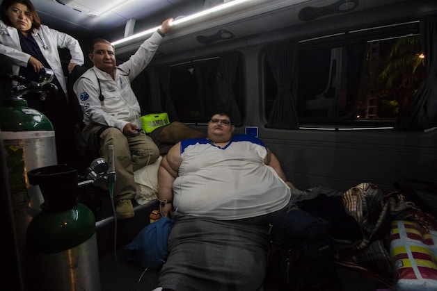 Juan tijdens het transport.