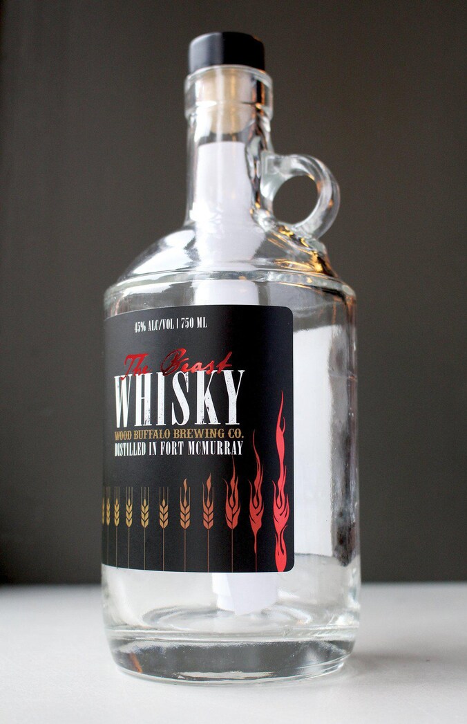 Één van de eerste flessen The Beast Whisky