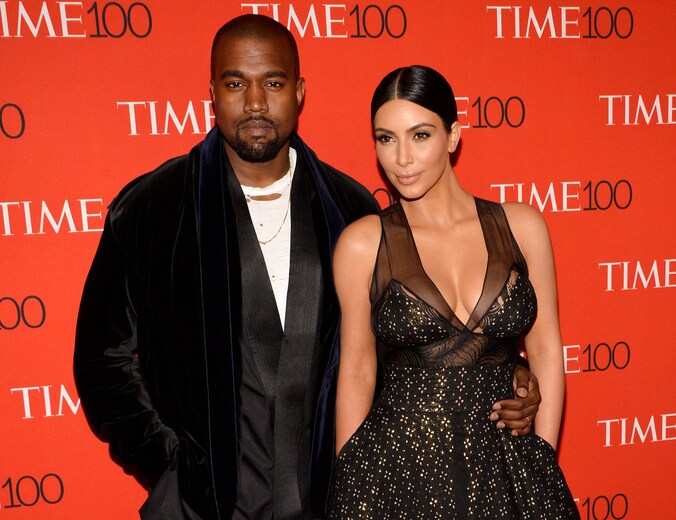 Kanye West en Kim Kardashian in betere tijden.