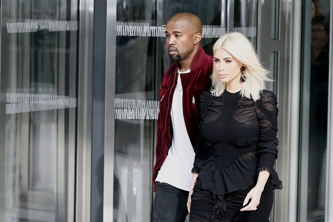 Kanye en Kim vorig jaar in Parijs.