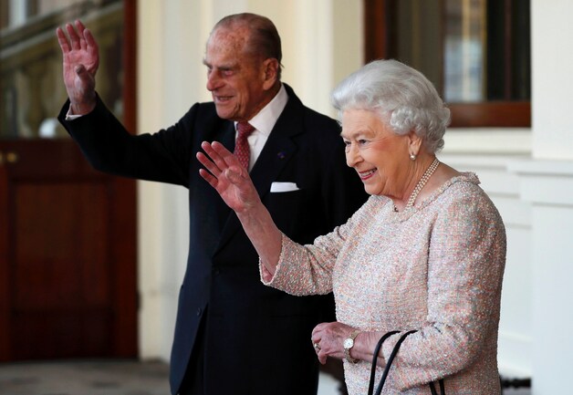Koning Philip en koningin Elizabeth II.