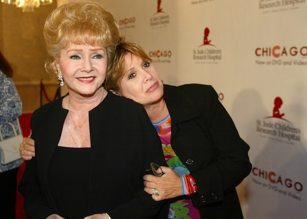 Met haar eveneens beroemde moeder Debbie Reynolds.