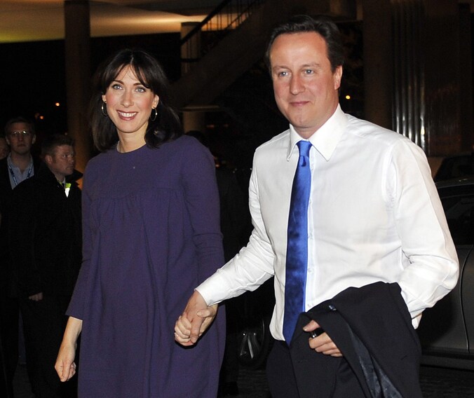 David Cameron met zijn vrouw Samantha.