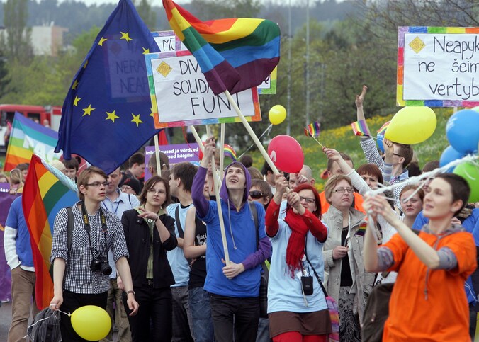 In Vilnius in Litouwen zijn 'gay pride'-parades al wel toegelaten.