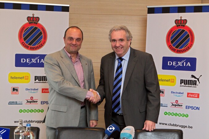 Patrick Orlans (rechts) naast Pol Jonckheere bij zijn aanstelling bij Club.