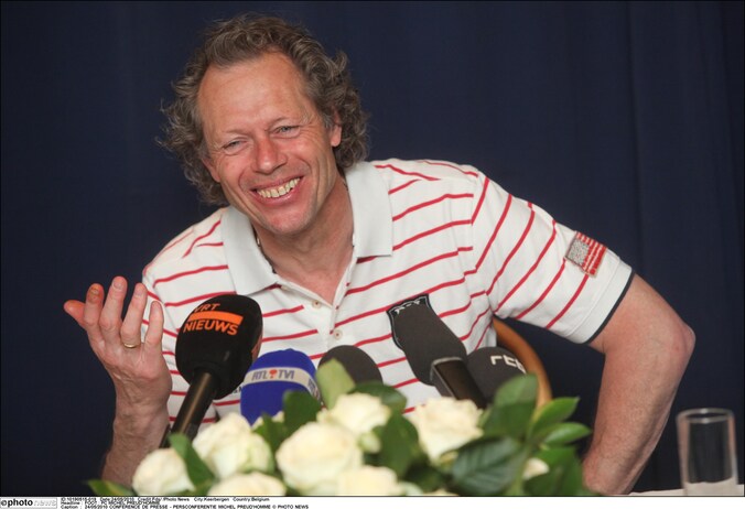 Preud'homme tijdens zijn persvoorstelling in zijn periode bij AA Gent.