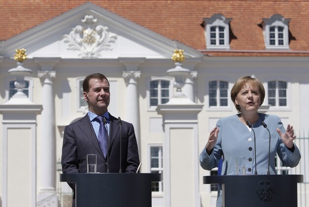 Het buitenverblijf van Angela Merkel, waar ze eerder ook de Russische premier Medvedev ontving.