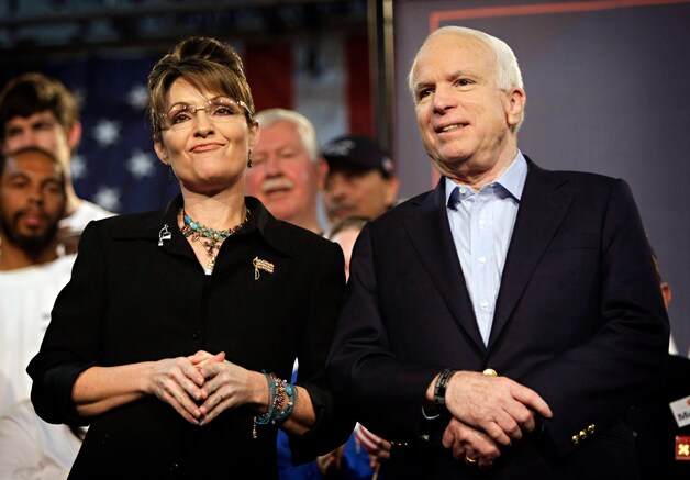 Sarah Palin en John McCain in 2010.