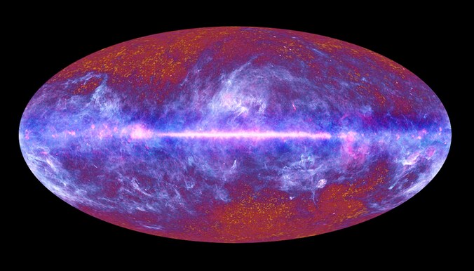 Beelden van de Planck-telescoop uit 2010.