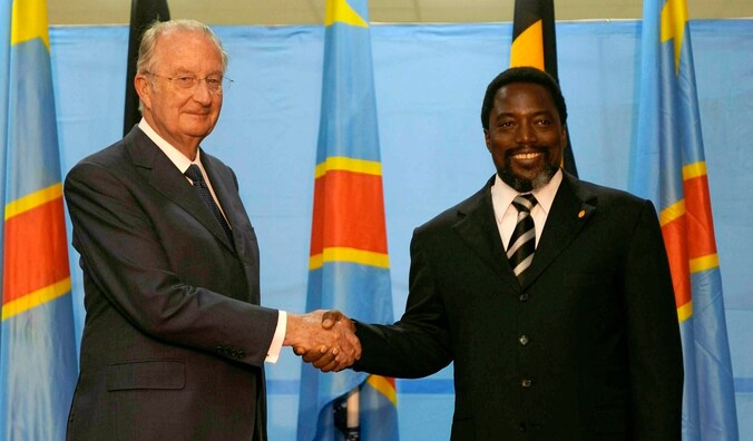 Koning Albert II en de Congolese president Joseph Kabila.