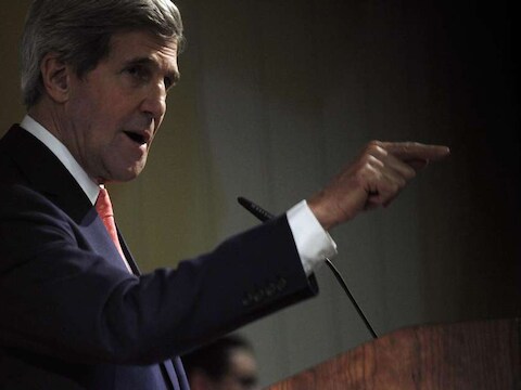 De Amerikaanse staatssecretaris John Kerry.