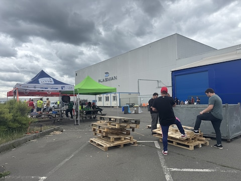 Archiefbeeld van de vierdaagse staking bij Plasman Gent eerder dit jaar.  