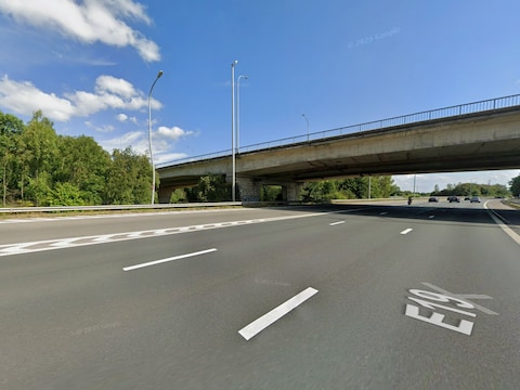 De E19 ter hoogte van Mechelen-Noord
