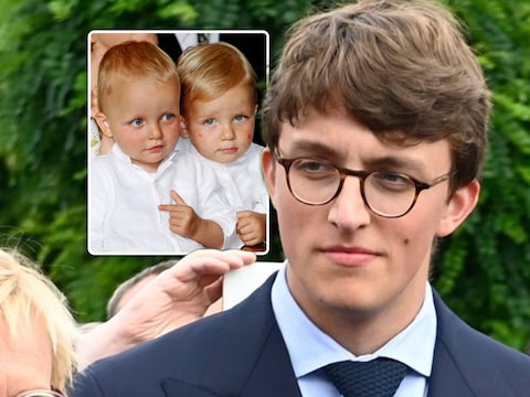 Prins Nicolas. Inzetje: Nicolas (links) en zijn tweelingbroer Aymeric als baby.