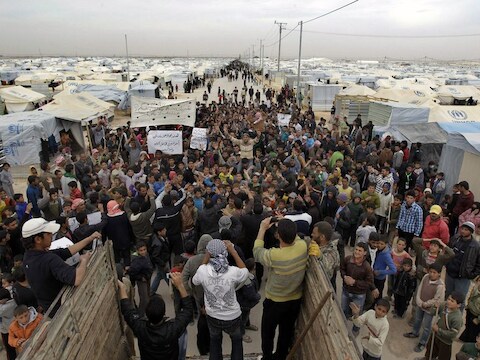 In dit vluchtelingenkamp in Jordanië verblijven meer dan 80.000 Syrische vluchtelingen.