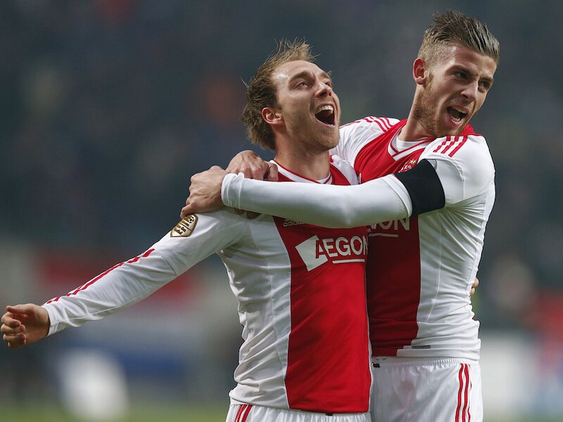 Christian Eriksen (links) en Toby Alderweireld