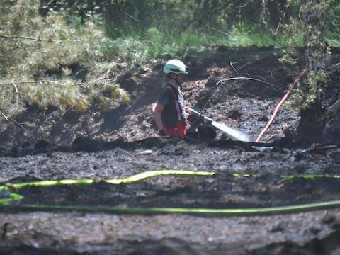Natuurbrand in het Mastenbos
