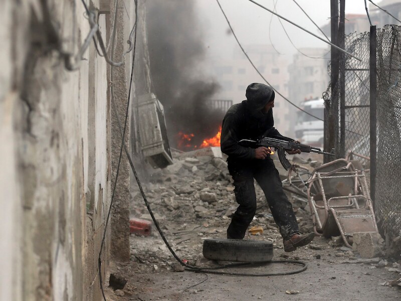 Hevige gevechten in de Syrische hoofdstad Damascus.