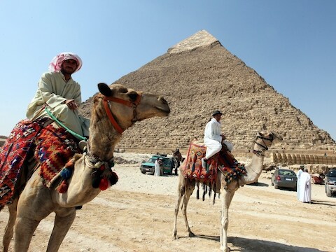 De pyramides bij Caïro.