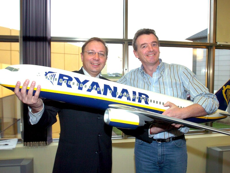 André Antoine en Ryanair-baas Michael O'Leary.