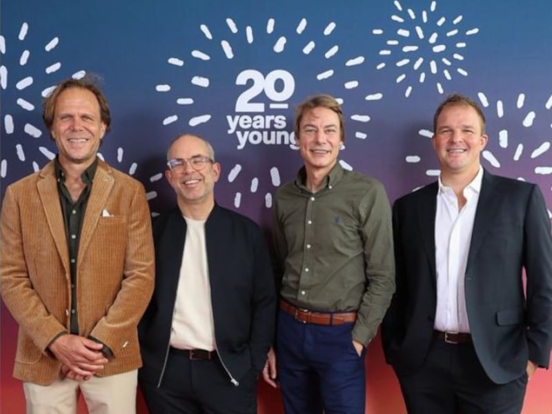 De vier zaakvoerders van Flowtrack (vlnr) Christophe Leleux, Koen Hardeman, Rik Wouters en Roeland Nyssen