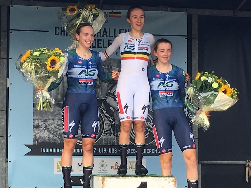 Luca Vierstraete, Yana Decruyenaere en Wies Verdonck beste tijdrijders in Lendelede