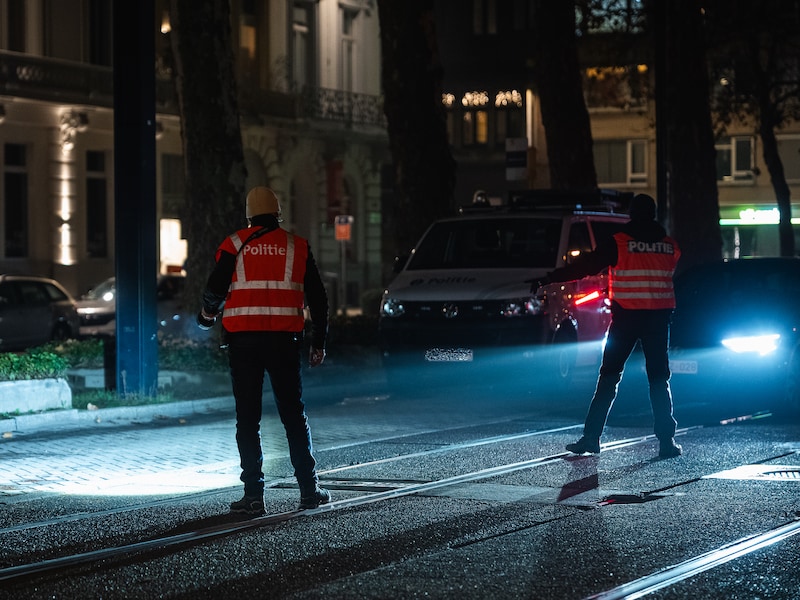 Grootschalige politiecontrole in Gent.